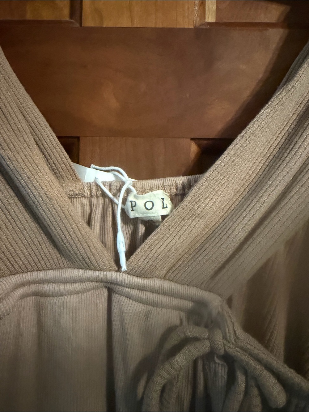 POL Beige Ribbed Tank Top - Picture 4 of 5